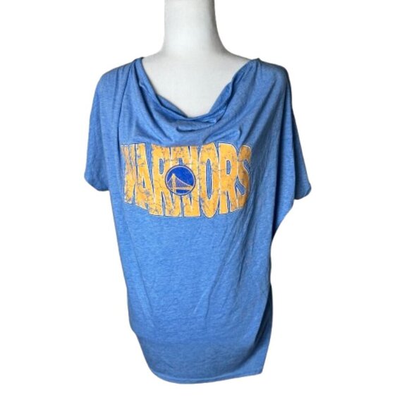 New NWT Golden State Warriors NBA Drape Neck Top T Shirt Size Small - Picture 1 of 9
